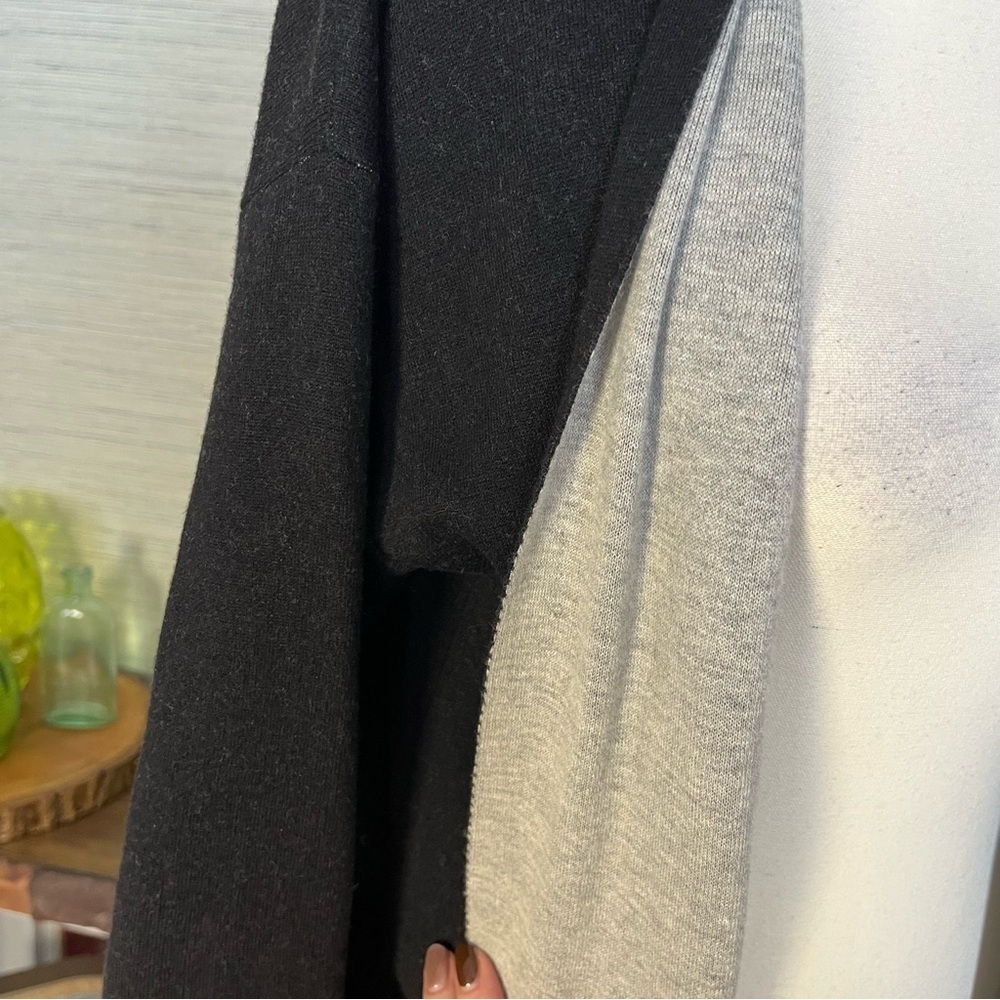 Aritzia Babaton Lance Open Front Cardigan Black Long Line Knit Size S Wool Linen - Picture 5 of 7